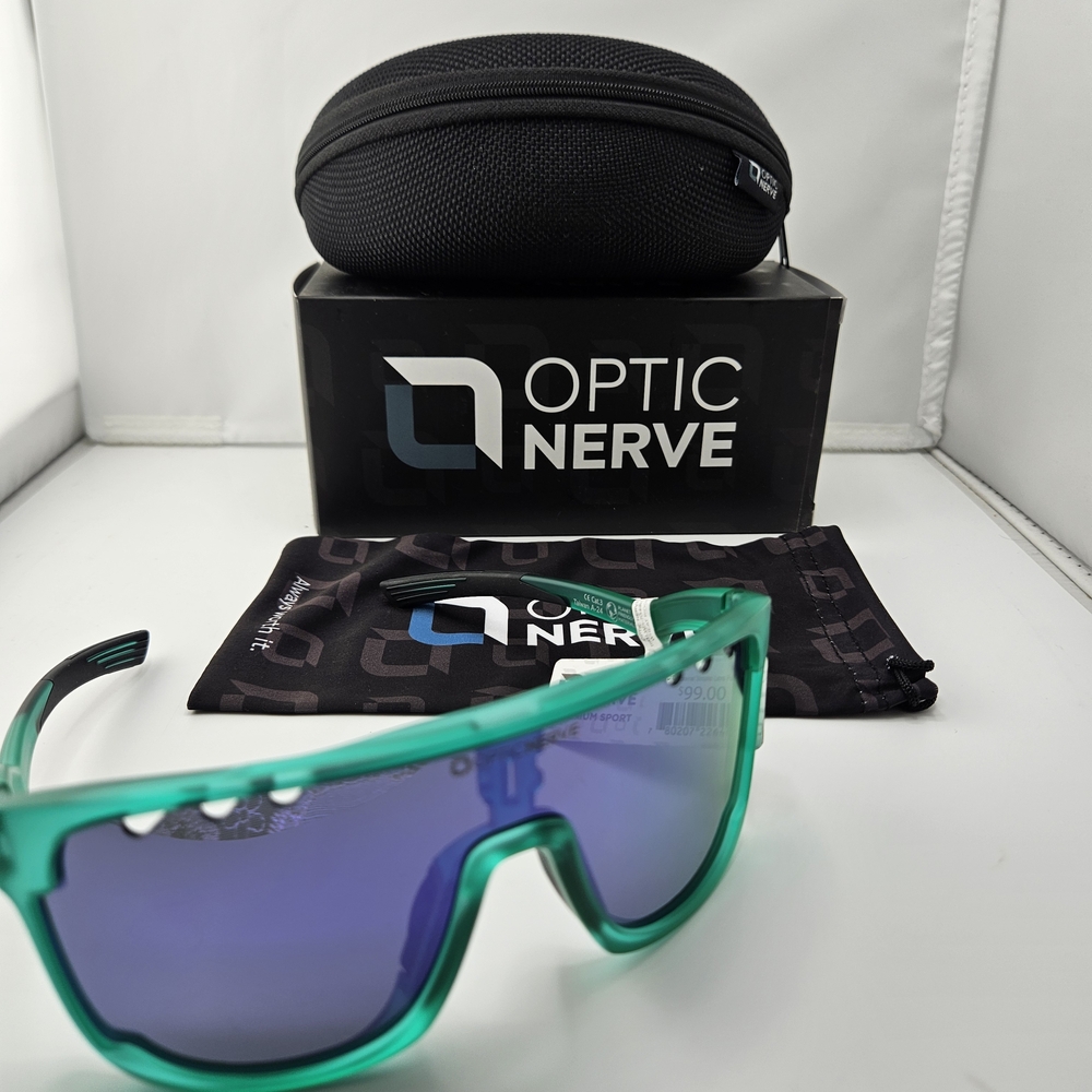 Optic Nerve Green and Blue Sunglasses